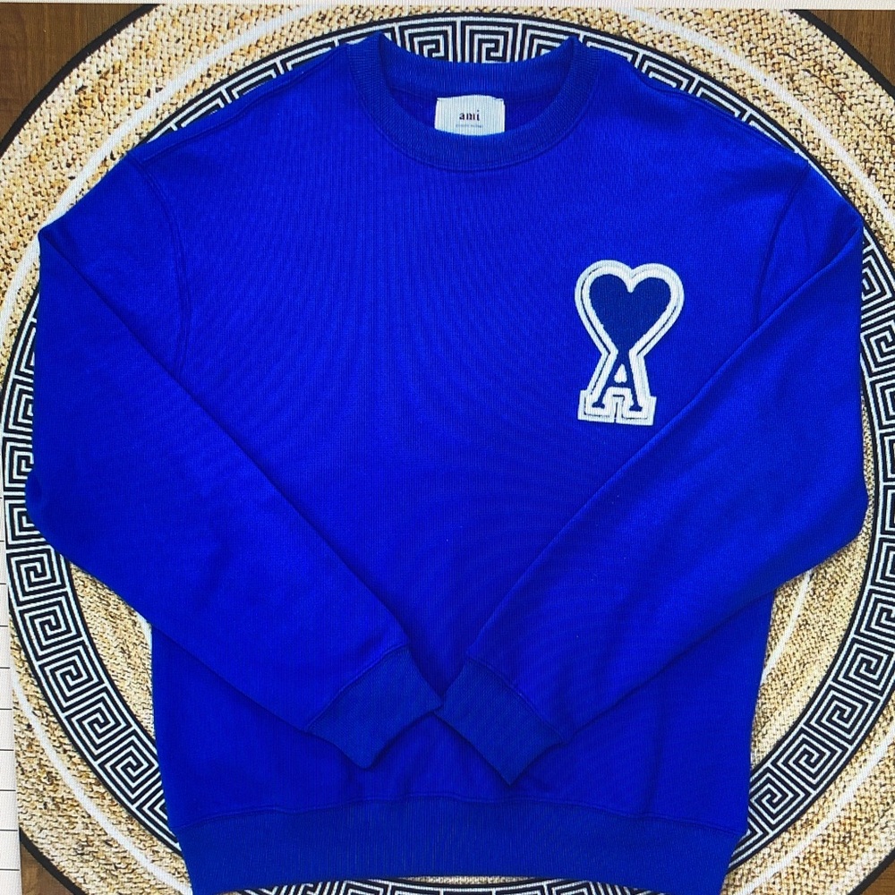 Ami Blue Crewneck Sweater